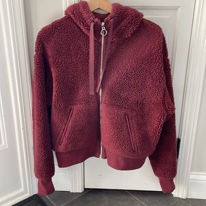 Athleta reversible Sherpa hoodie Small